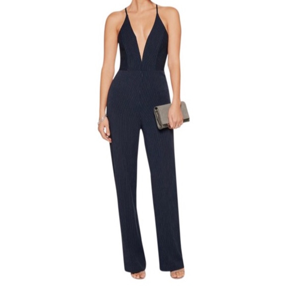 Mason - Michelle Mason Pinstripe Jumpsuit